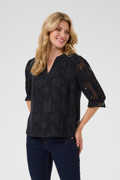 CRYana Blouse Pitch Black - 10614063 Thumbnail