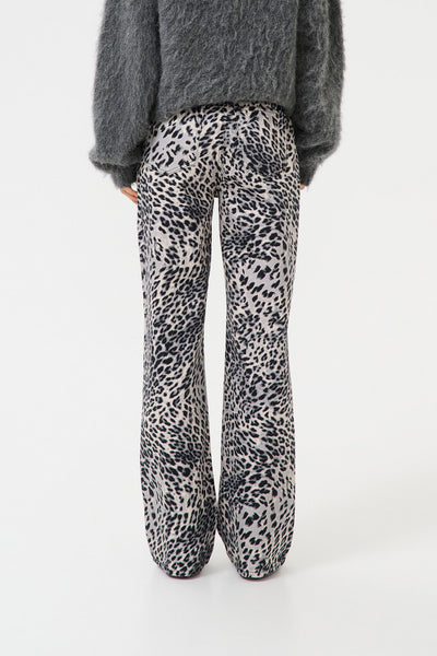 GZleora MW wide jeans Grey leopard - 10910300 Thumbnail