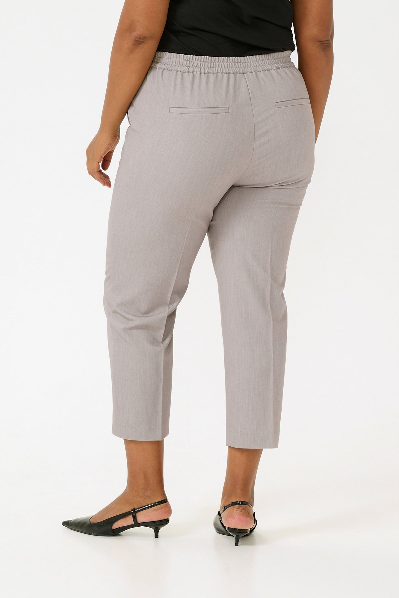 KCsakira Cropped Pants Elephant Skin Melange - 10580650