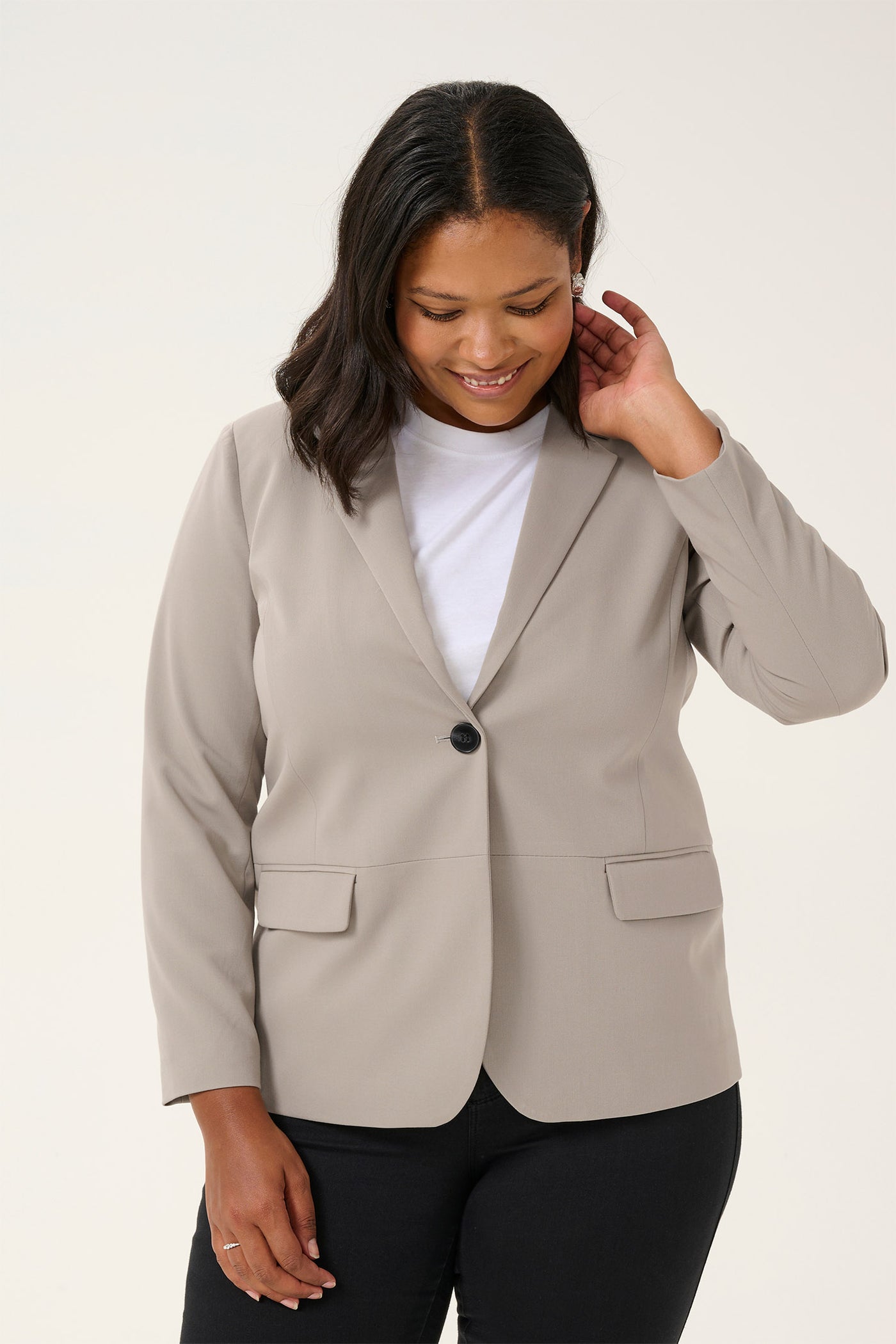 KCsakira Blazer Elephant Skin Melange - 10580933