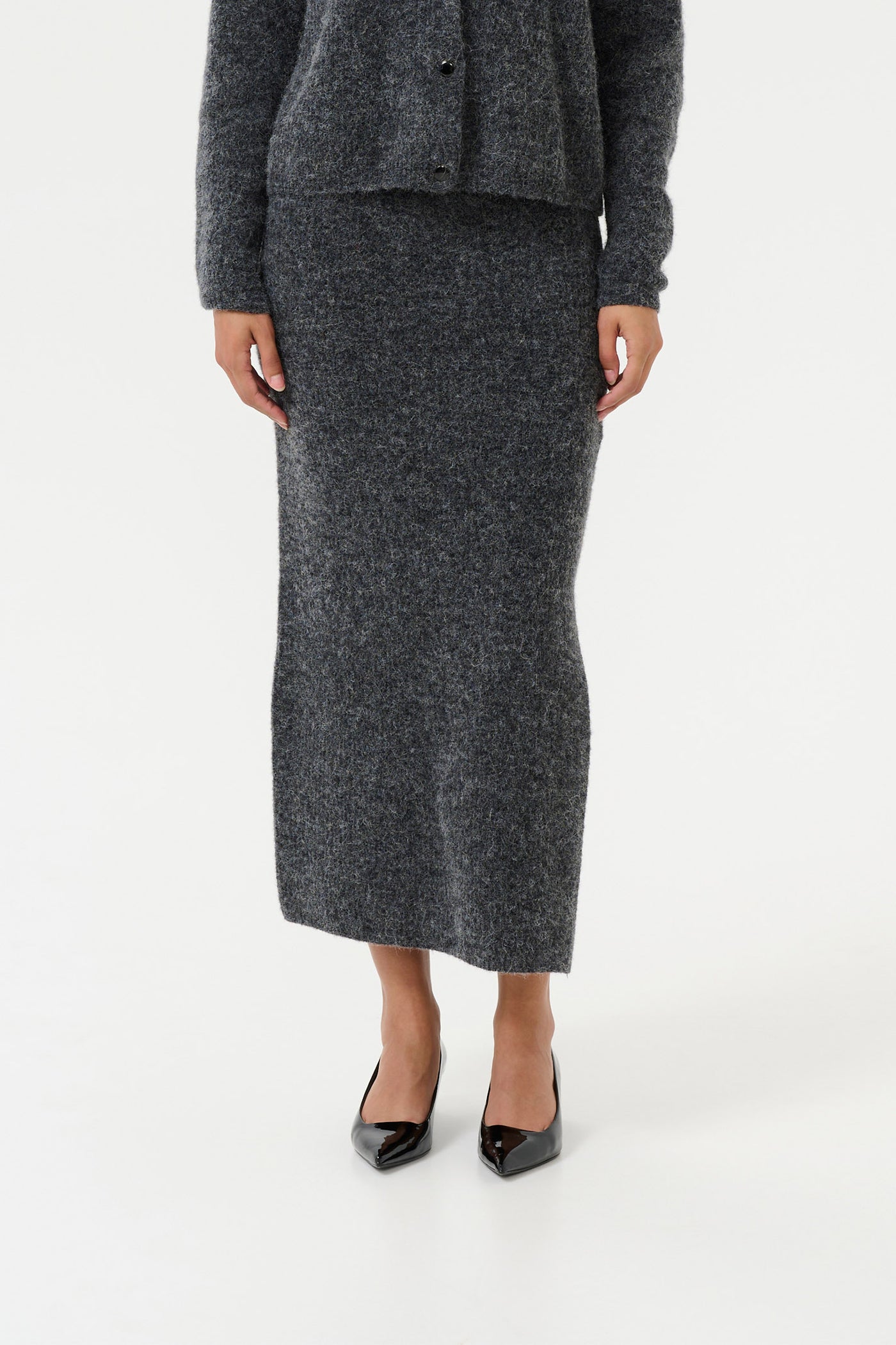 AlphaGZ long skirt Charcoal Melange - 10909672