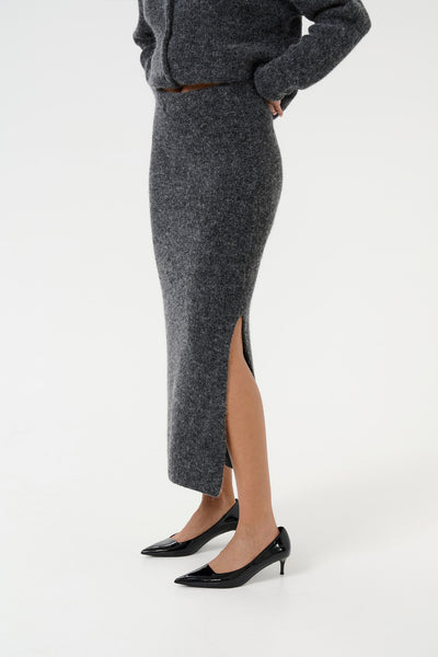 AlphaGZ long skirt Charcoal Melange - 10909672 Thumbnail