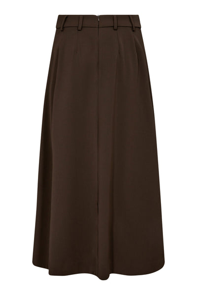 AnyaCC Pleat Skirt 83-Mocca - 34178 Thumbnail