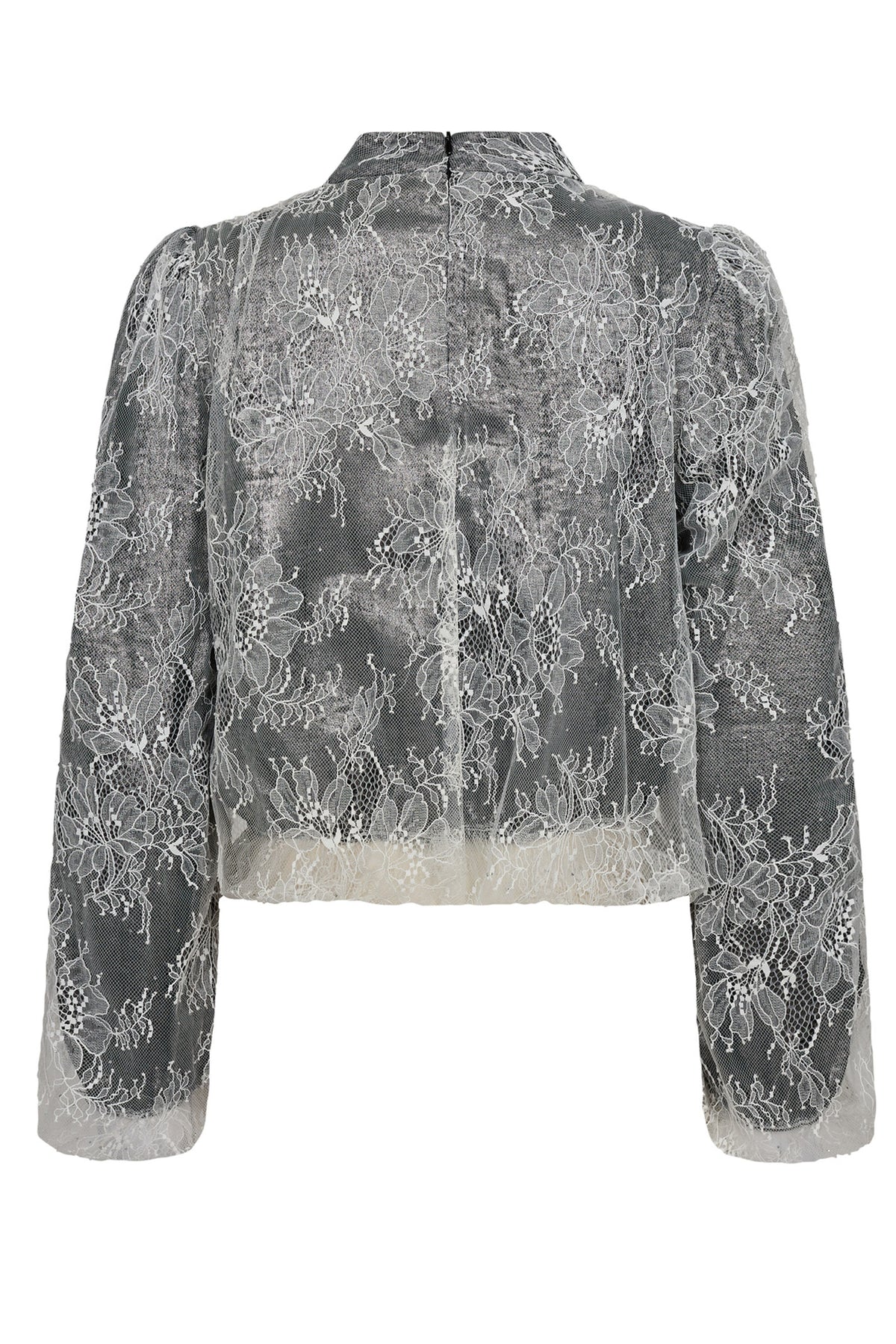 SimiliCC Lace Balloon Blouse 199-Bone - 35636