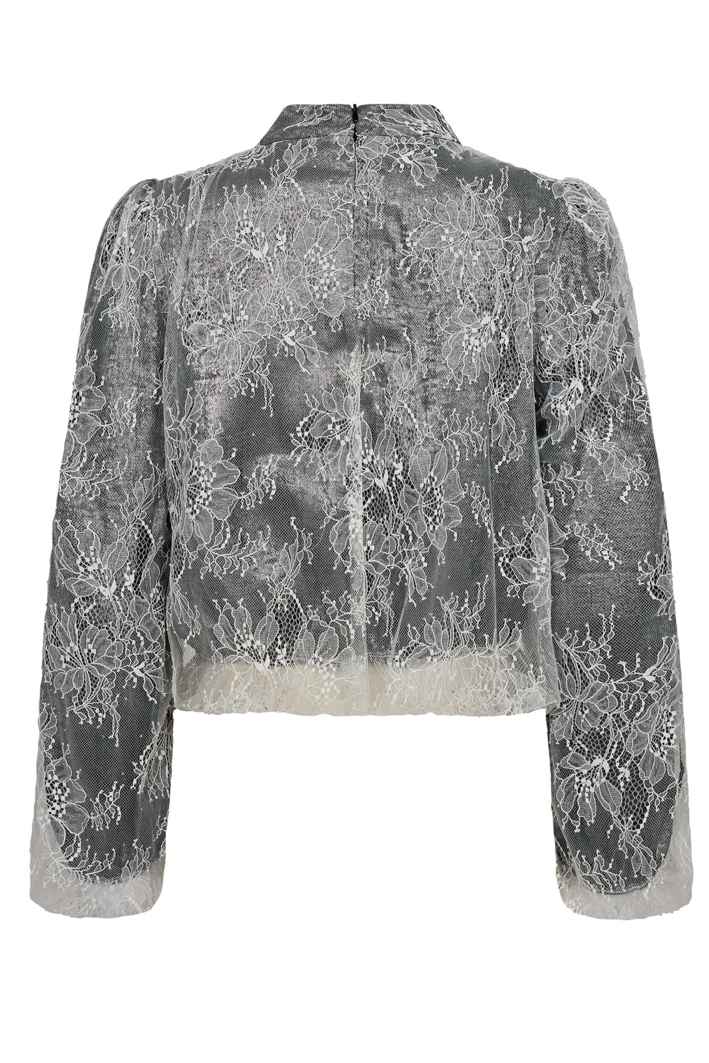 SimiliCC Lace Balloon Blouse 199-Bone - 35636