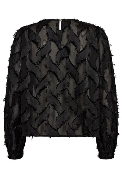 SylvieCC Structure Blouse 96-Black - 35637 Thumbnail