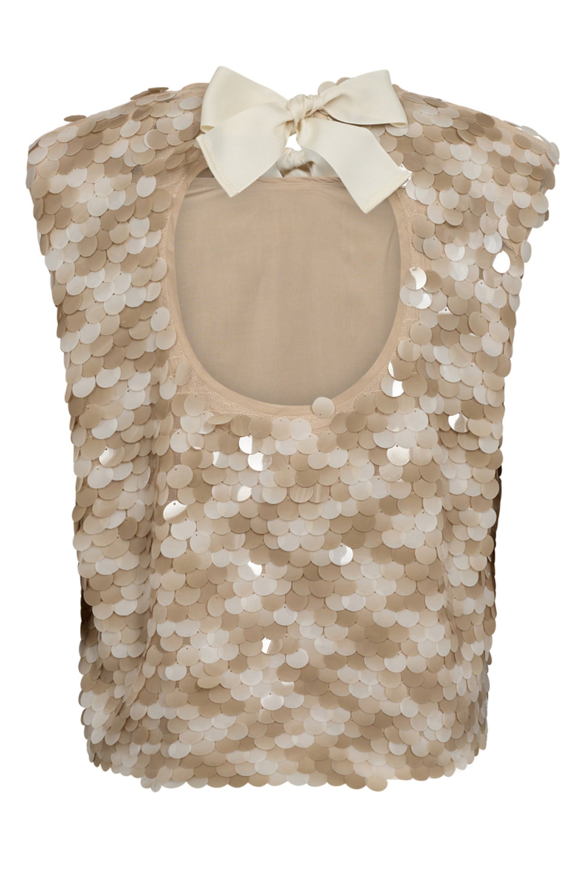 MaxiCC Sequin Bow Top 127-Champagne - 35677