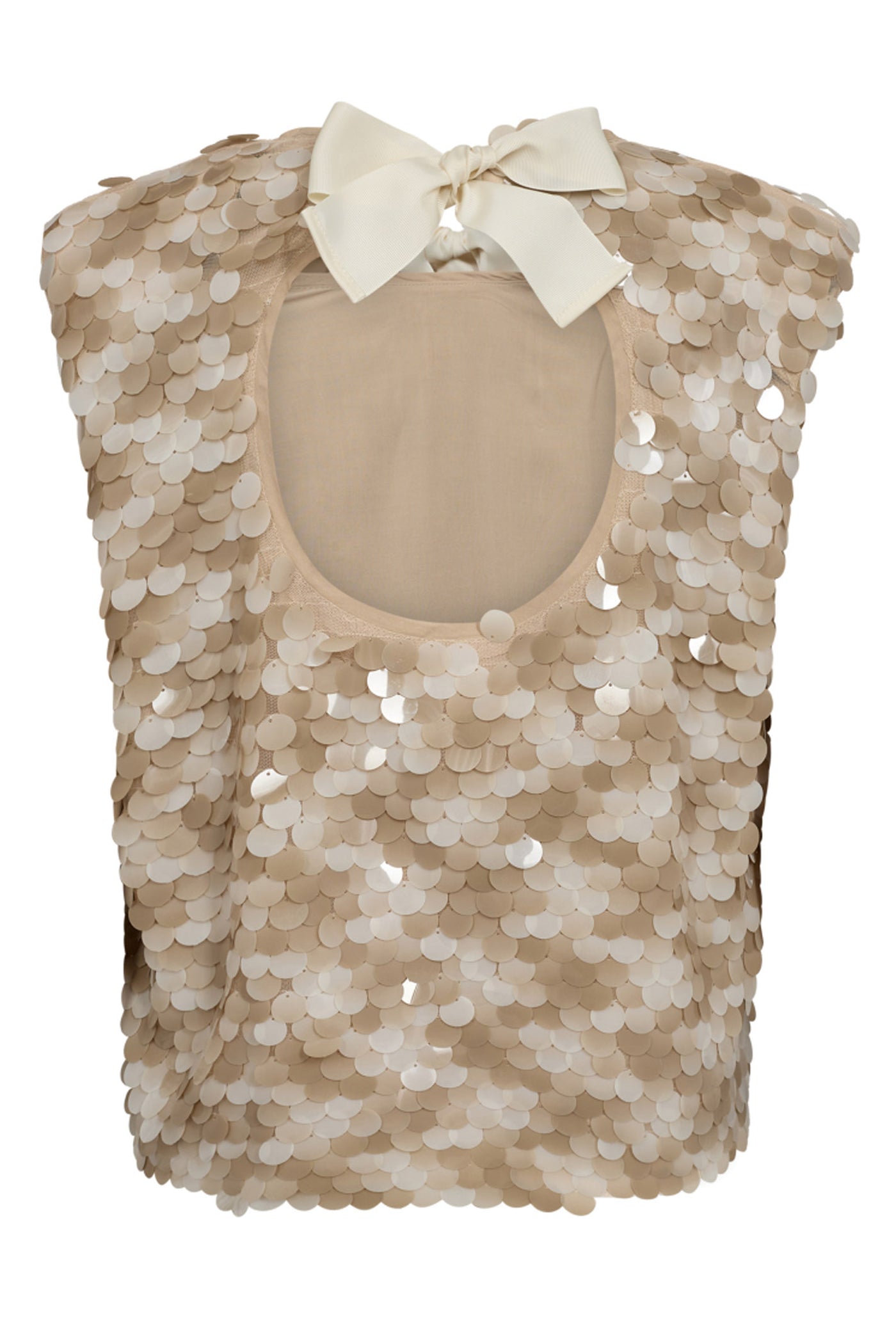 MaxiCC Sequin Bow Top 127-Champagne - 35677