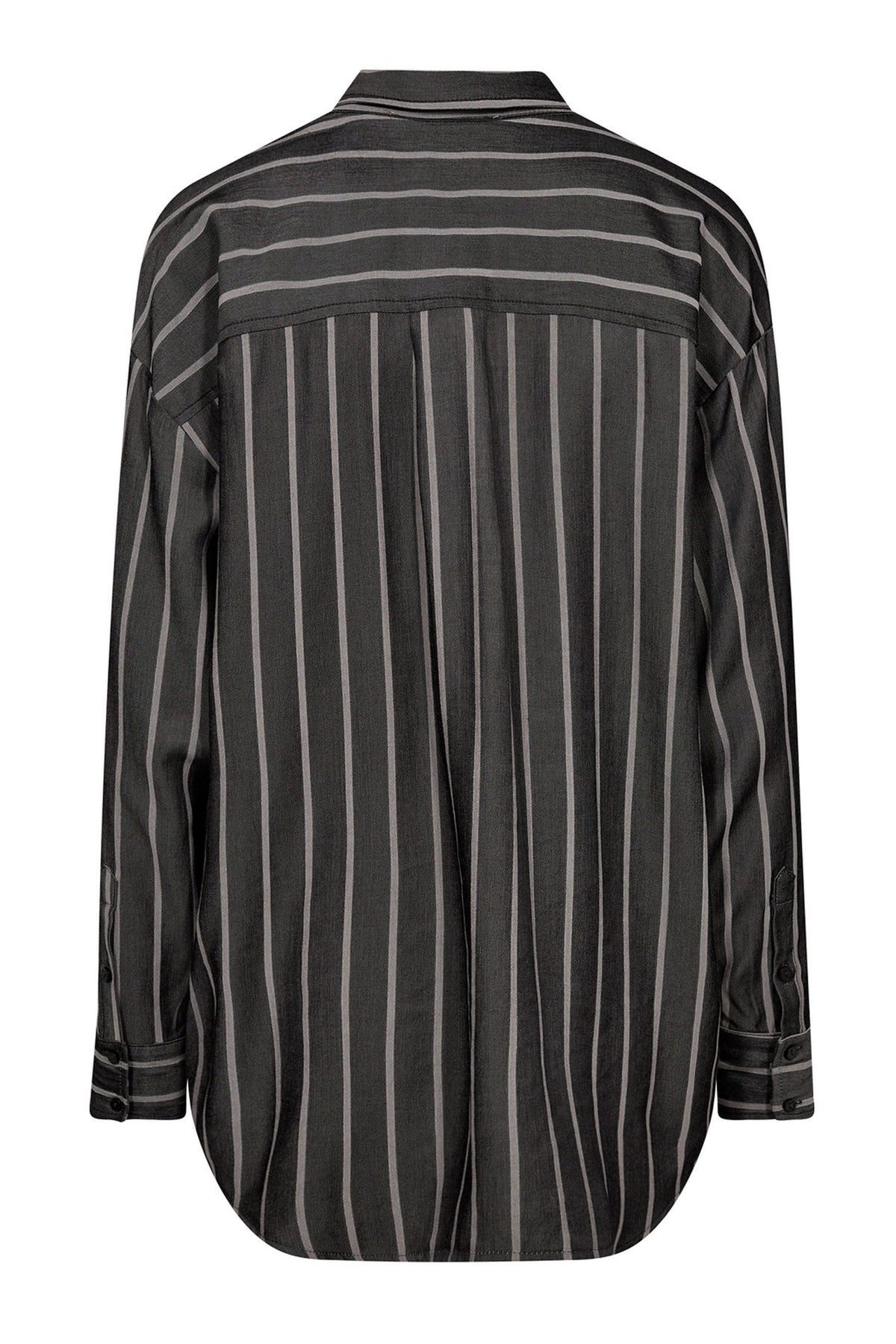 SueCC Stripe Oversize Shirt 96-Black - 35696