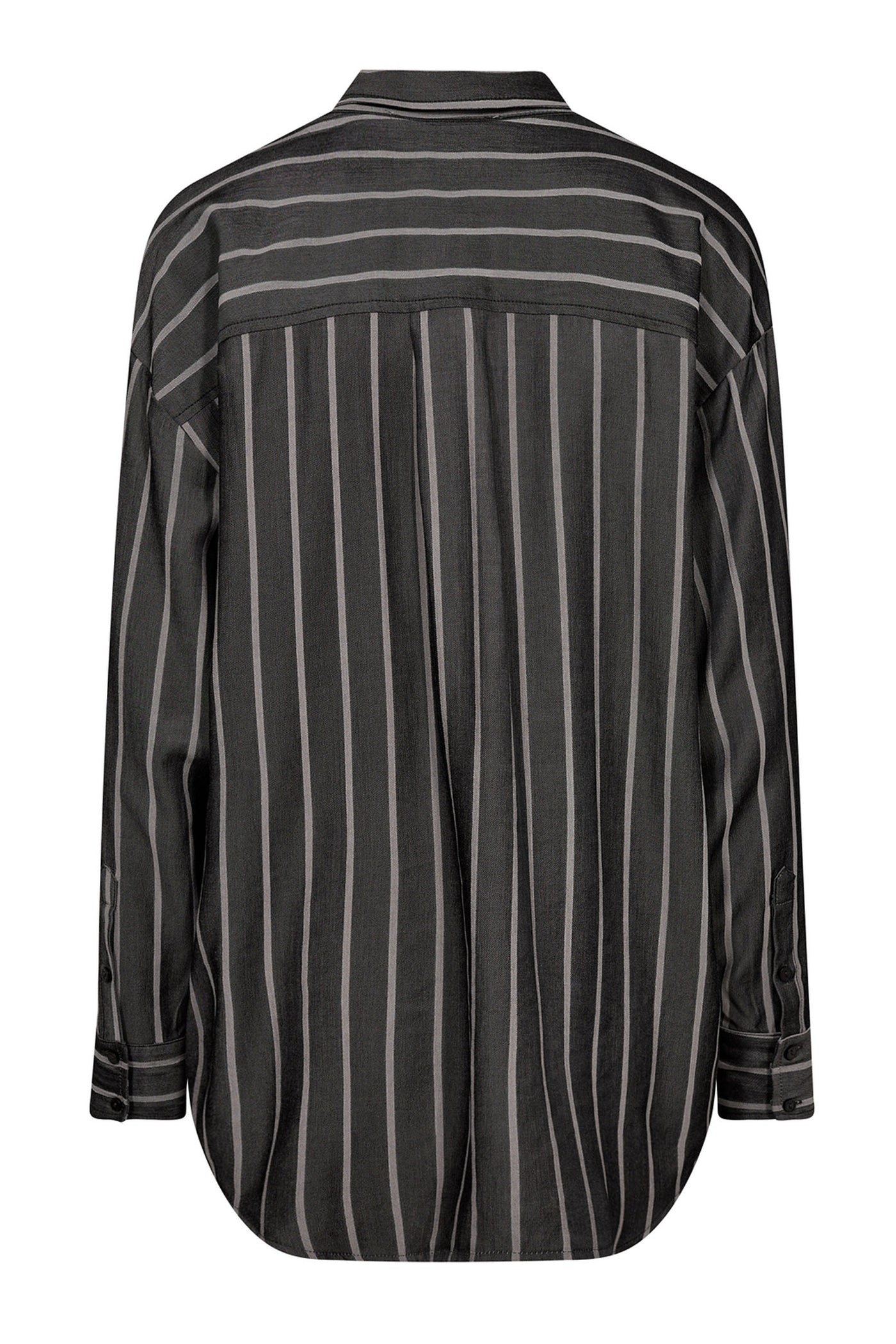 SueCC Stripe Oversize Shirt 96-Black - 35696