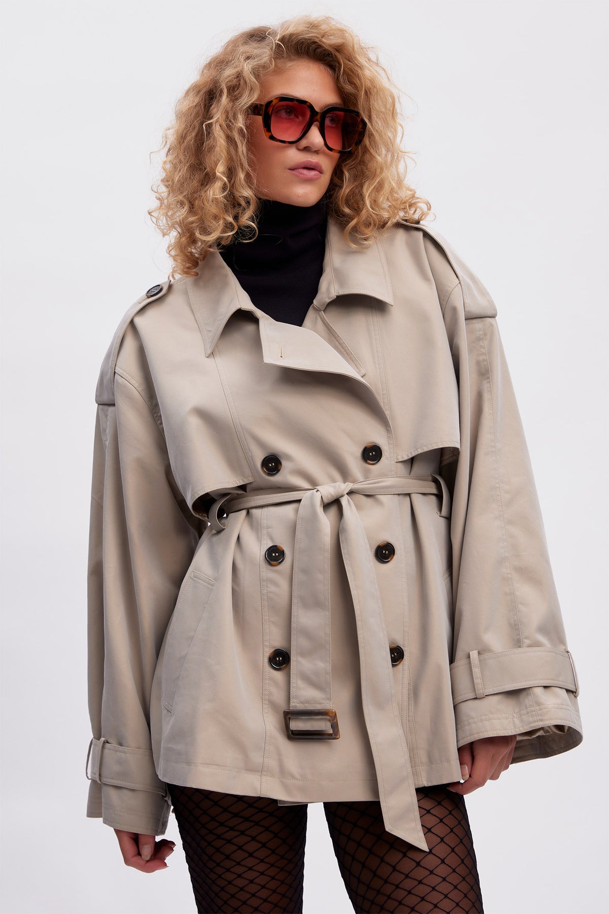 BirdieGZ OZ short trenchcoat Sand trench - 10909183