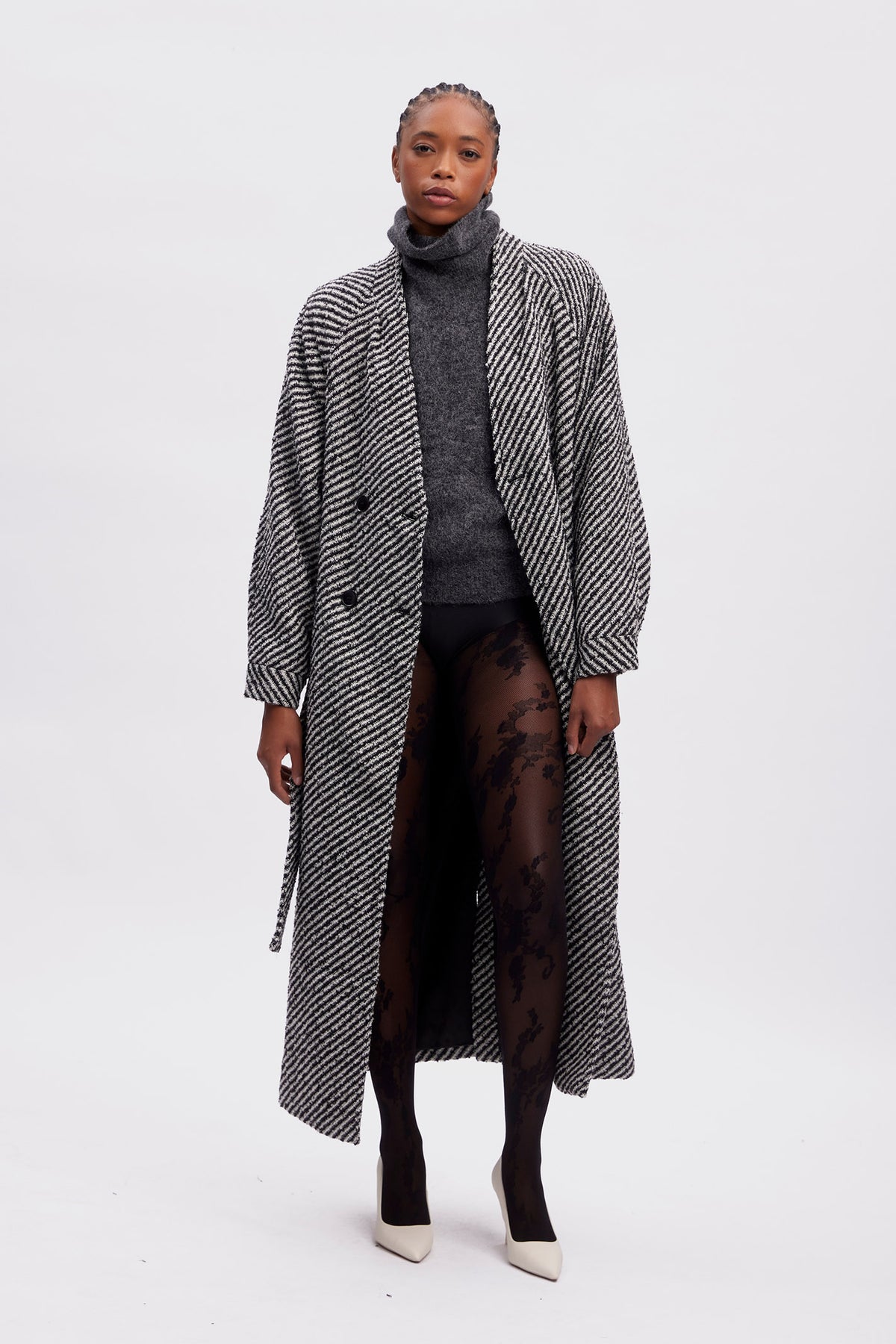 FarrenaGZ coat Black/white boucle - 10909195