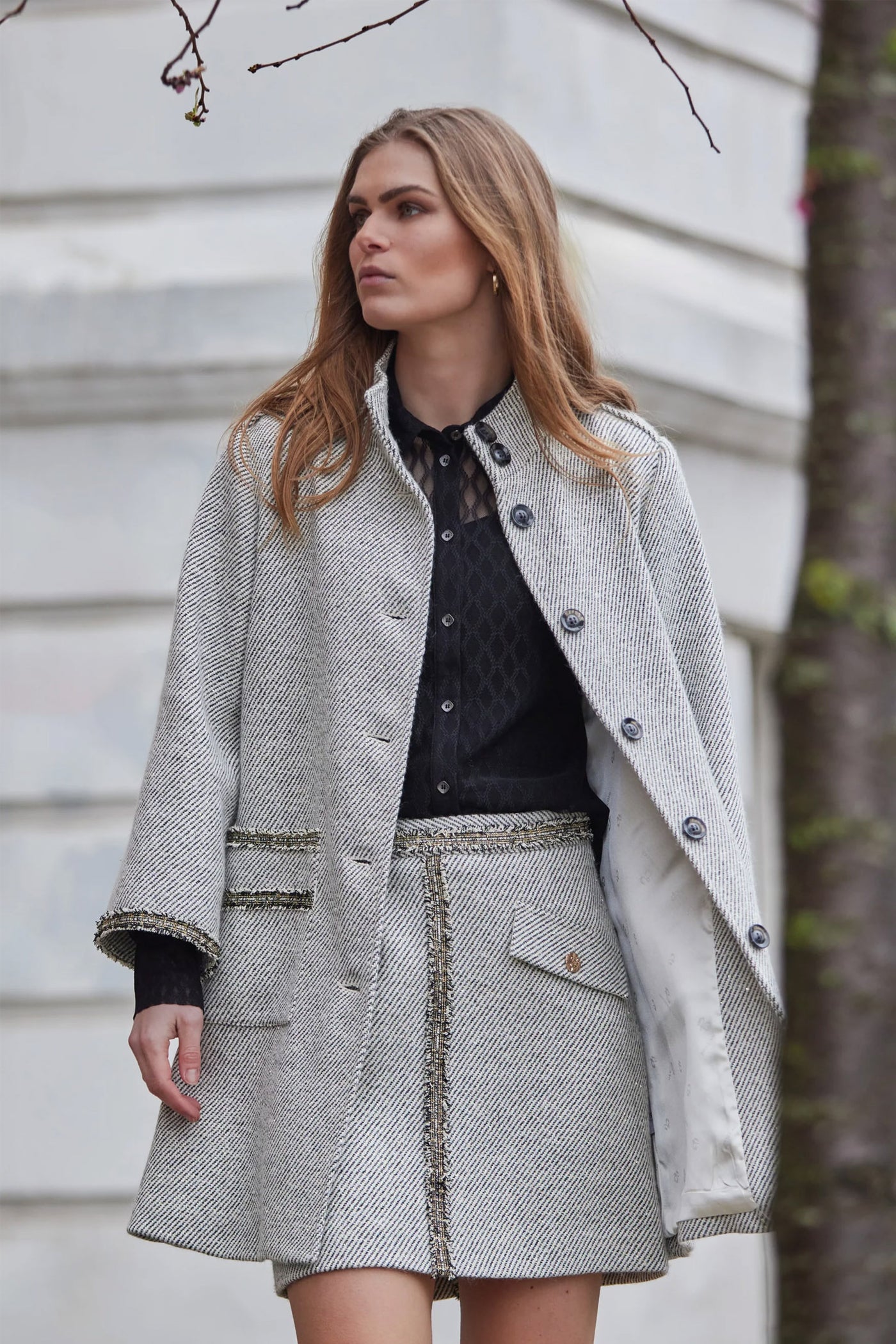 GalantusBBCasja coat black/white - BBW4199