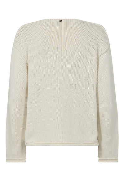 MMBine LS V-neck Knit ECRU - 168060 Thumbnail