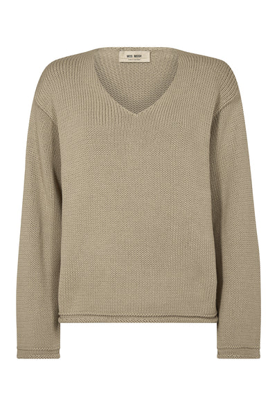 MMBine LS V-neck Knit Sesame - 168060 Thumbnail