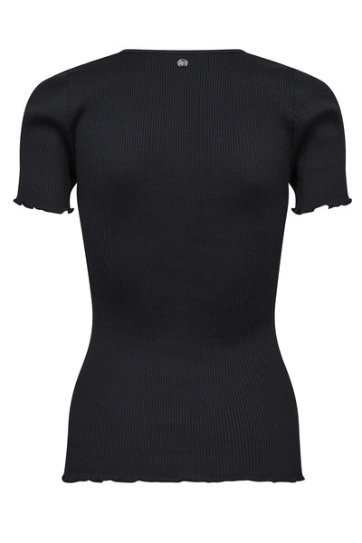 MMElaine O-SS Seamless Silk Te Black - 168300 Thumbnail