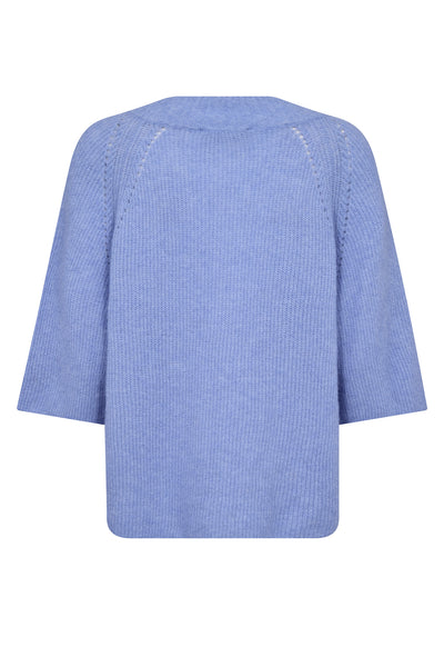 MMTaci 3/4 V-Neck Knit Hydrangea - 168770 Thumbnail