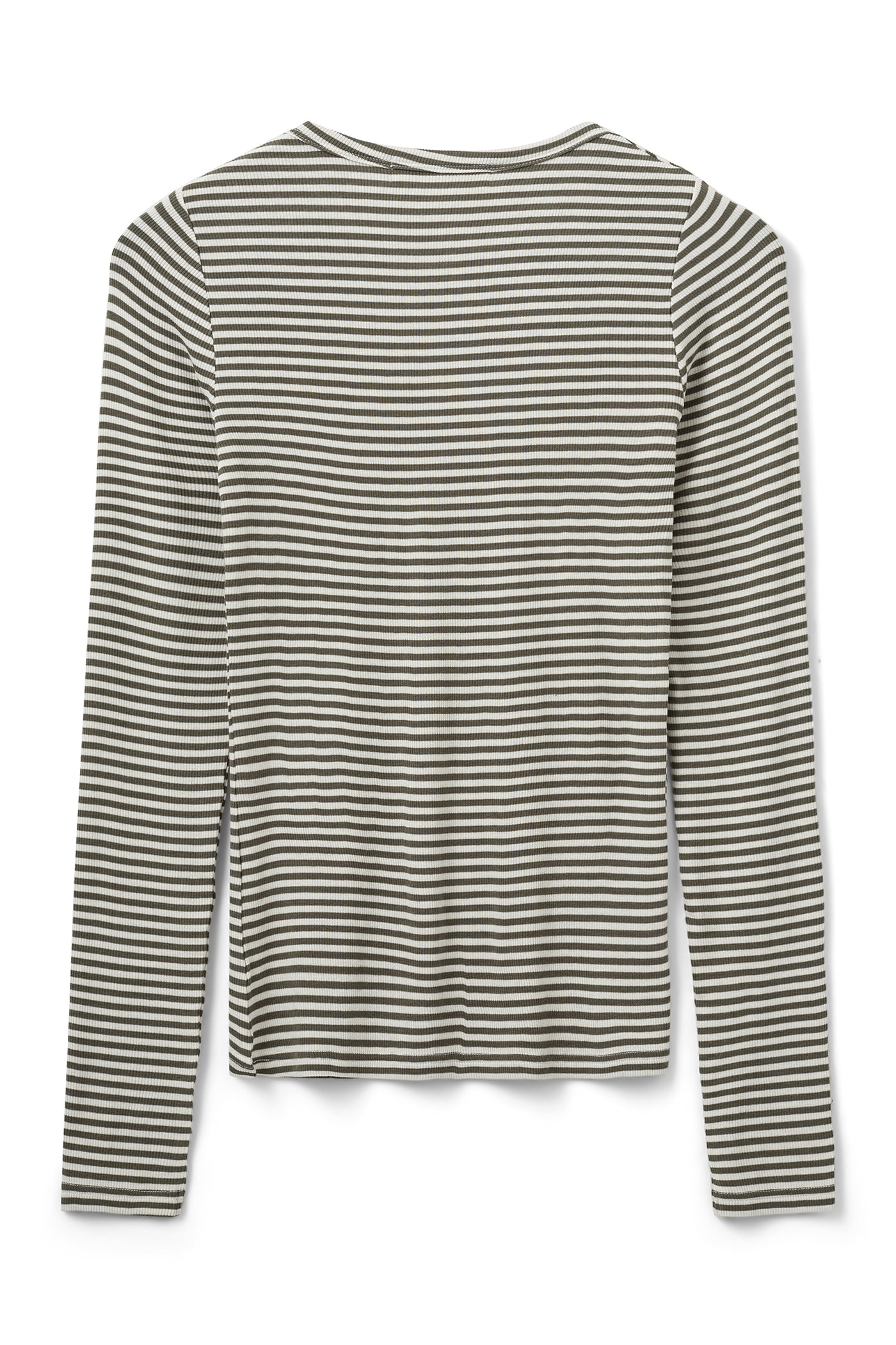 PETRICIASW STRIPE T-SHIRT LONG 3099 Army striped - SNOS433