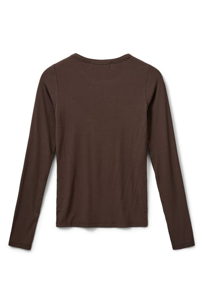 PETRICIASW T-SHIRT LONG SLEEVE 7129 Brown Fudge - SNOS243 Thumbnail