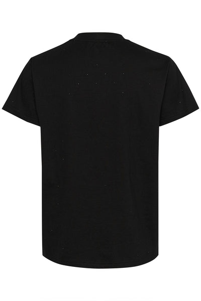 HanneMW Rhinestone Tee Black - 10704934 Thumbnail