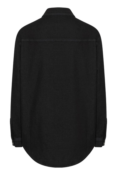 LaraMW 115 Boxy Shirt Black Wash - 10705014 Thumbnail