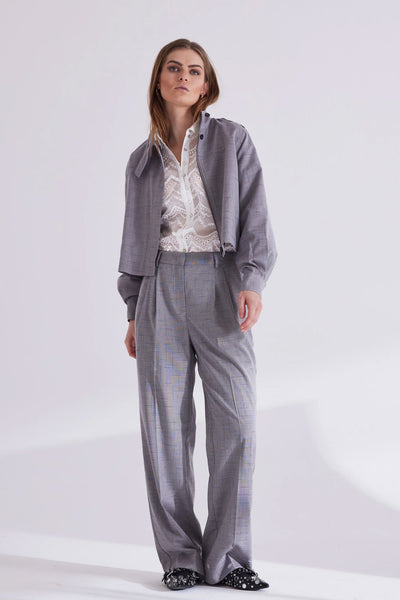 BayBBRicu pants Grey Check - BBW4226 Thumbnail