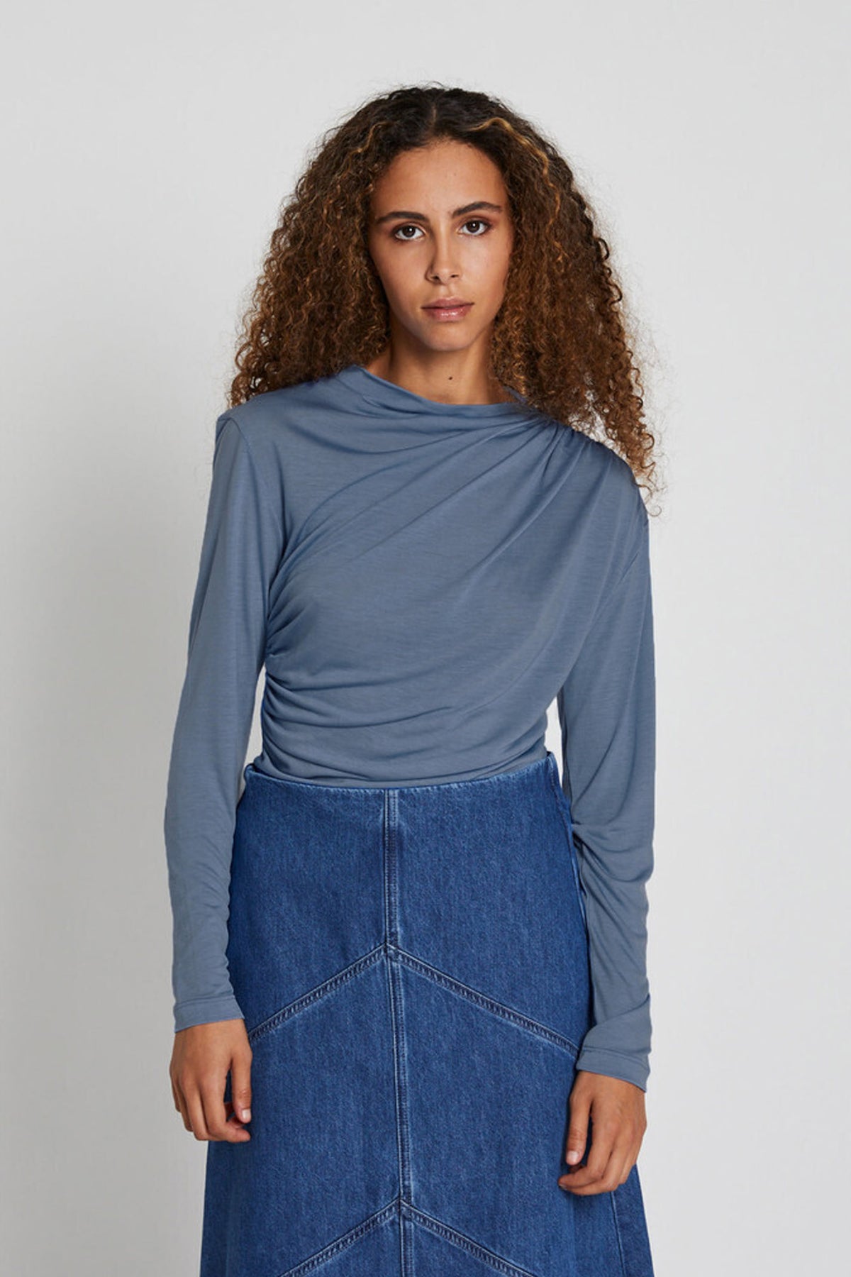 KatkaBBGinela blouse Vintage Indigo - BBW4428