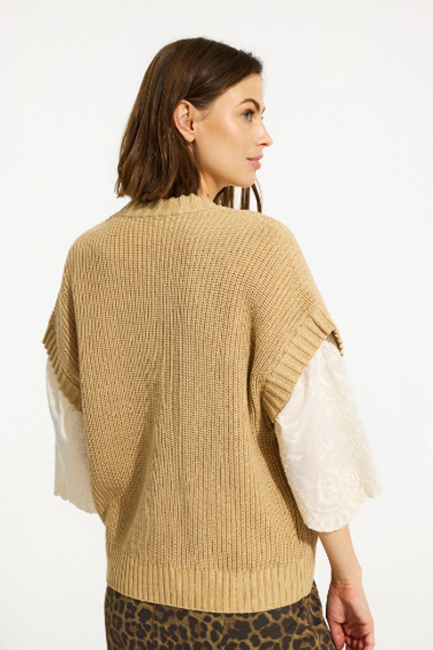 Liza knit vest SAND - 16539
