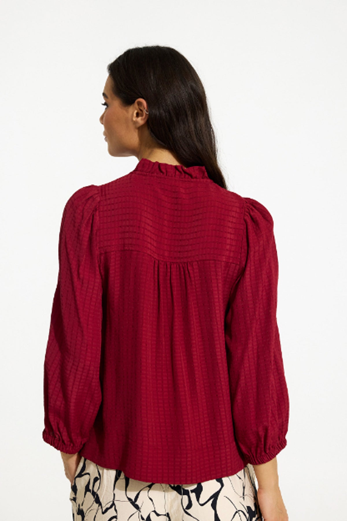 Andrea blouse Burgundy - 16551