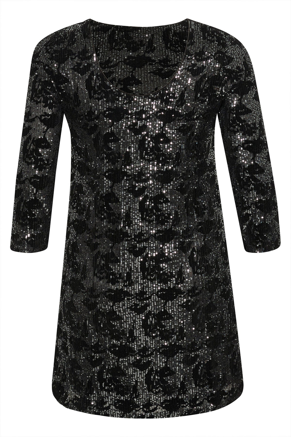 KCBrit Sequin Dress Black/dark silver sequin - 10582775