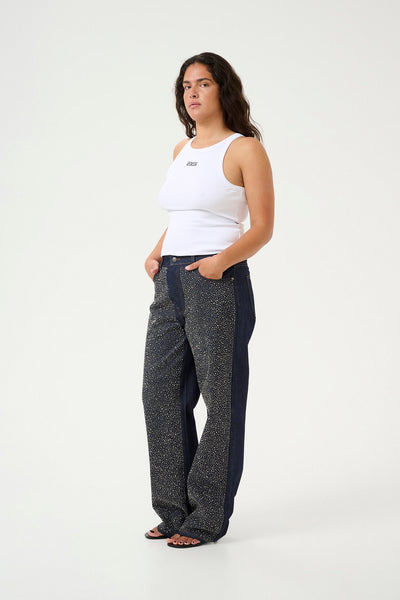 ZorahGZ MW jeans Dark blue Unwashed - 10909557 Thumbnail