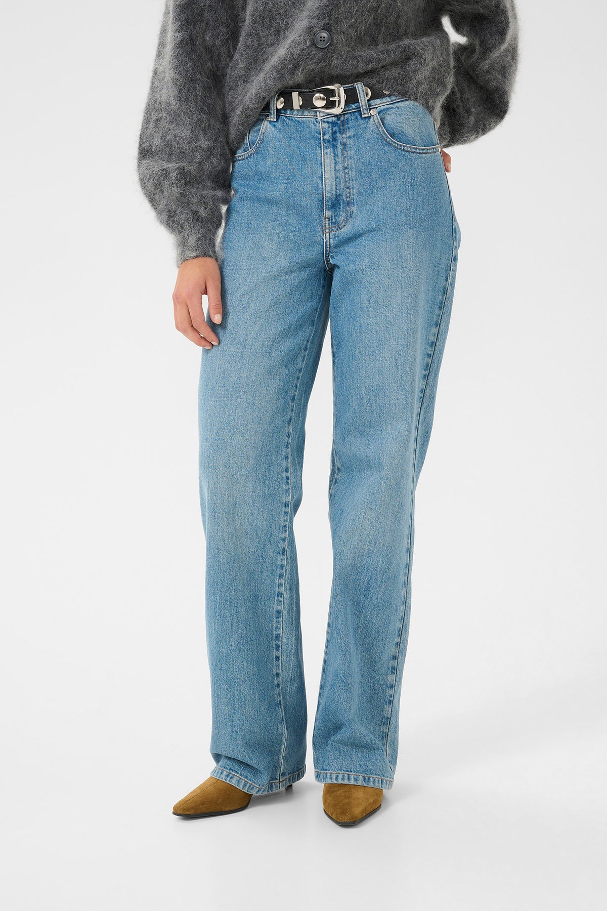 ZolinaGZ HW wide jeans NOOS Washed mid blue - 10909859