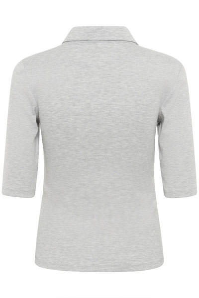 GZdrew polo mel top Grey M‚lange - 10910685 Thumbnail