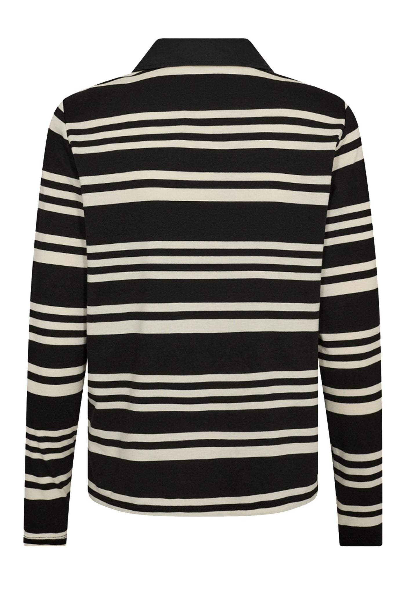 MalucaCC Stripe Polo Blouse 96-Black