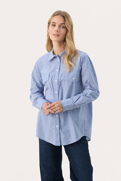 ParinazPW SH Amparo Blue Stripe - 30309264 Thumbnail