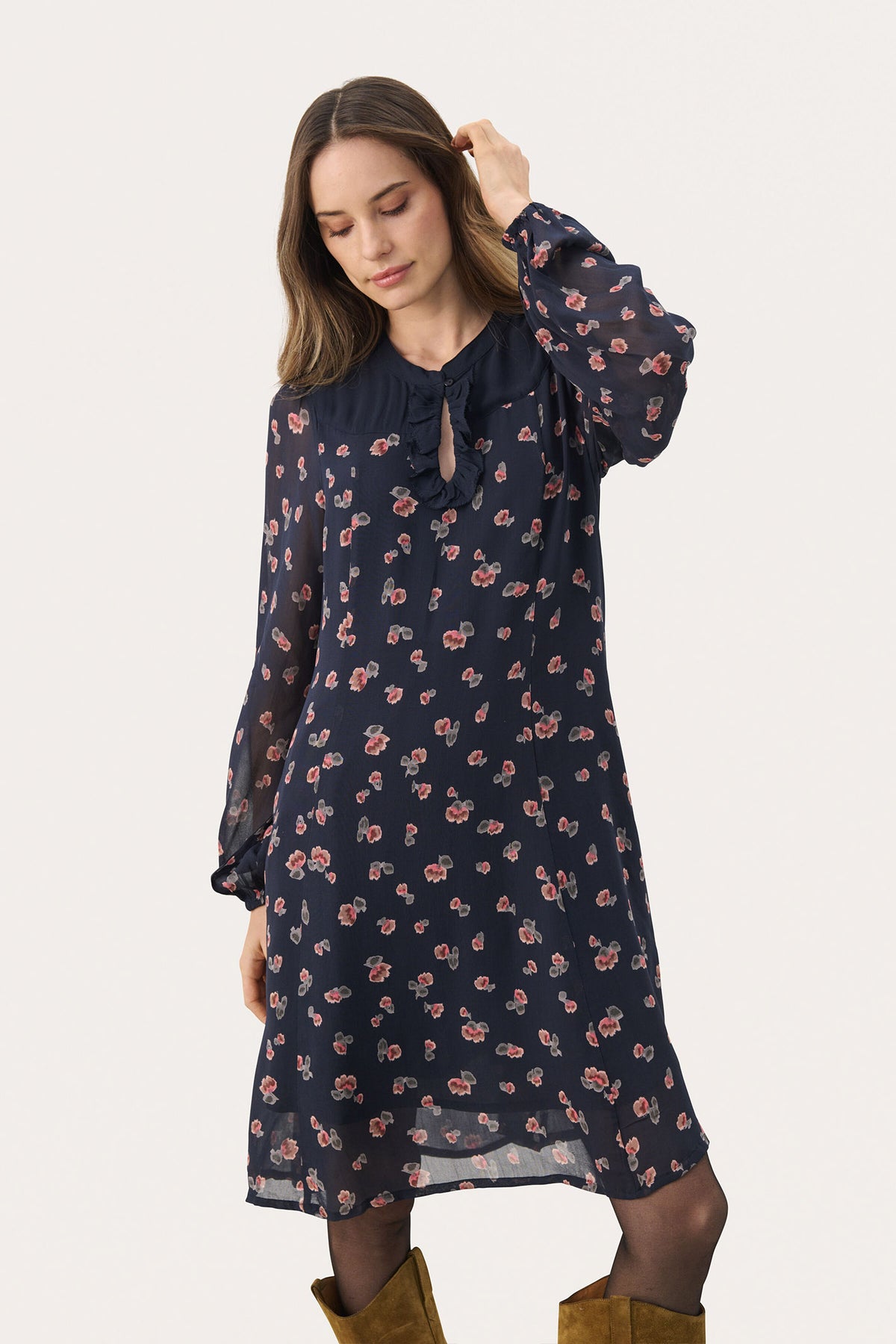 PiyannaPW DR Dark Navy Mini Blurred Flower - 30309303