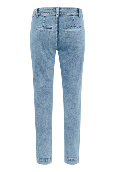 KAlea Jeans 7/8 Light Blue Washed Denim - 10509347 Thumbnail