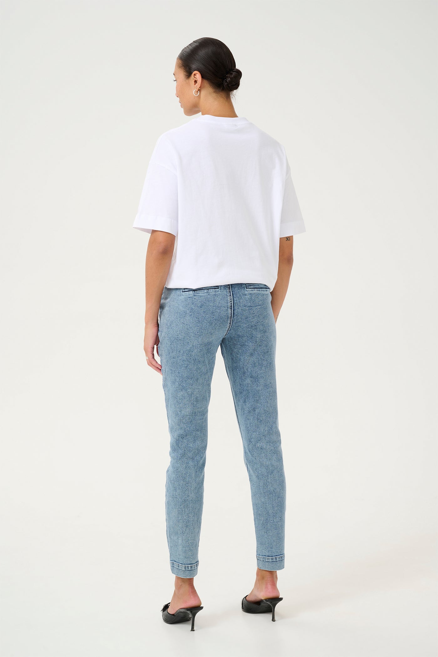 KAlea Jeans 7/8 Light Blue Washed Denim - 10509347