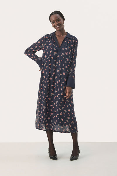 PriscilaPW DR Dark Navy Mini Blurred Flower - 30309257 Thumbnail