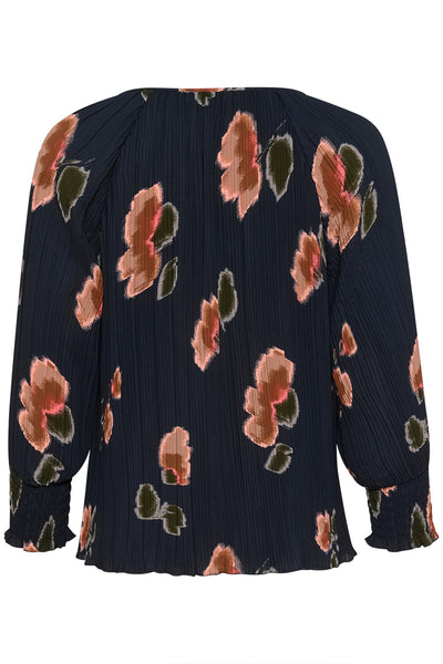 PriyaPW BL Dark Navy Blurred Flower - 30309259 Thumbnail