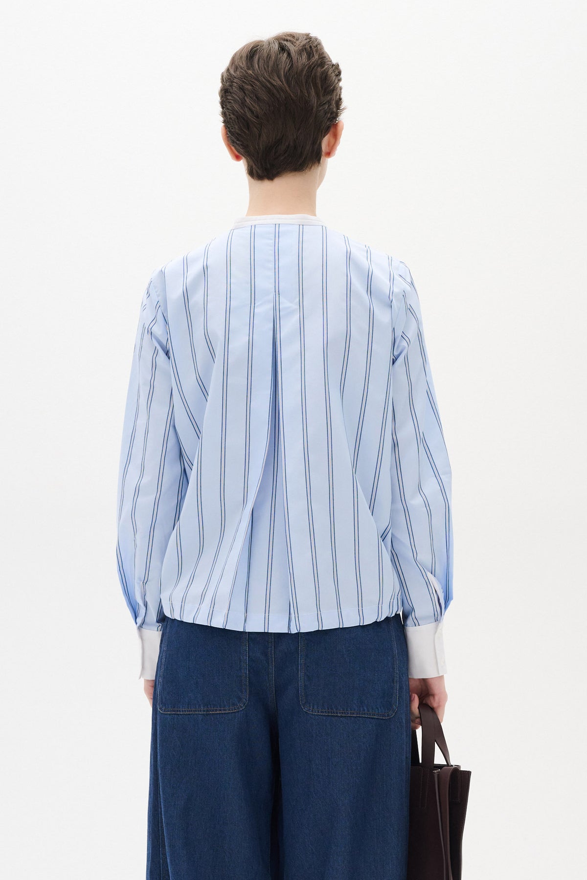MyleeIW Drawstring Shirt Aqua Blue