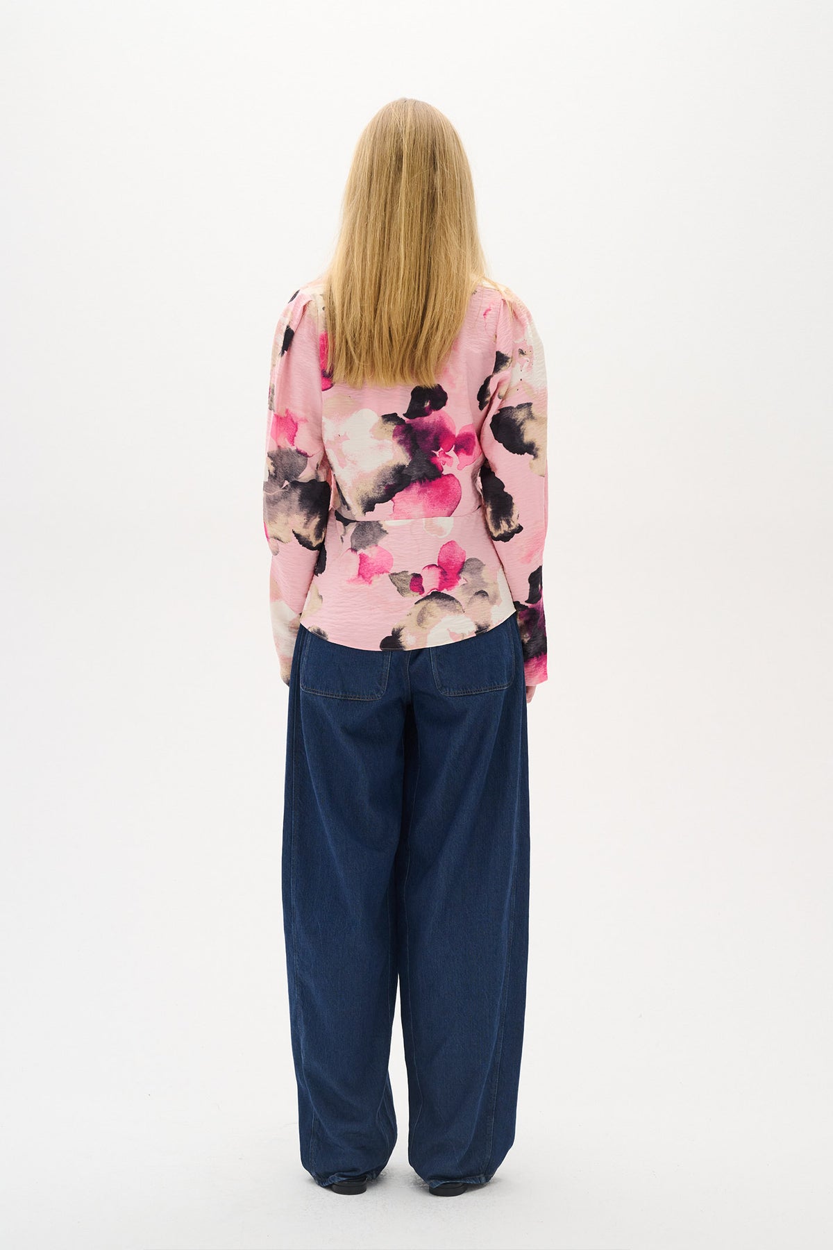 VanillaIW Blouse Pale Pink Flower Clouds - 30109990