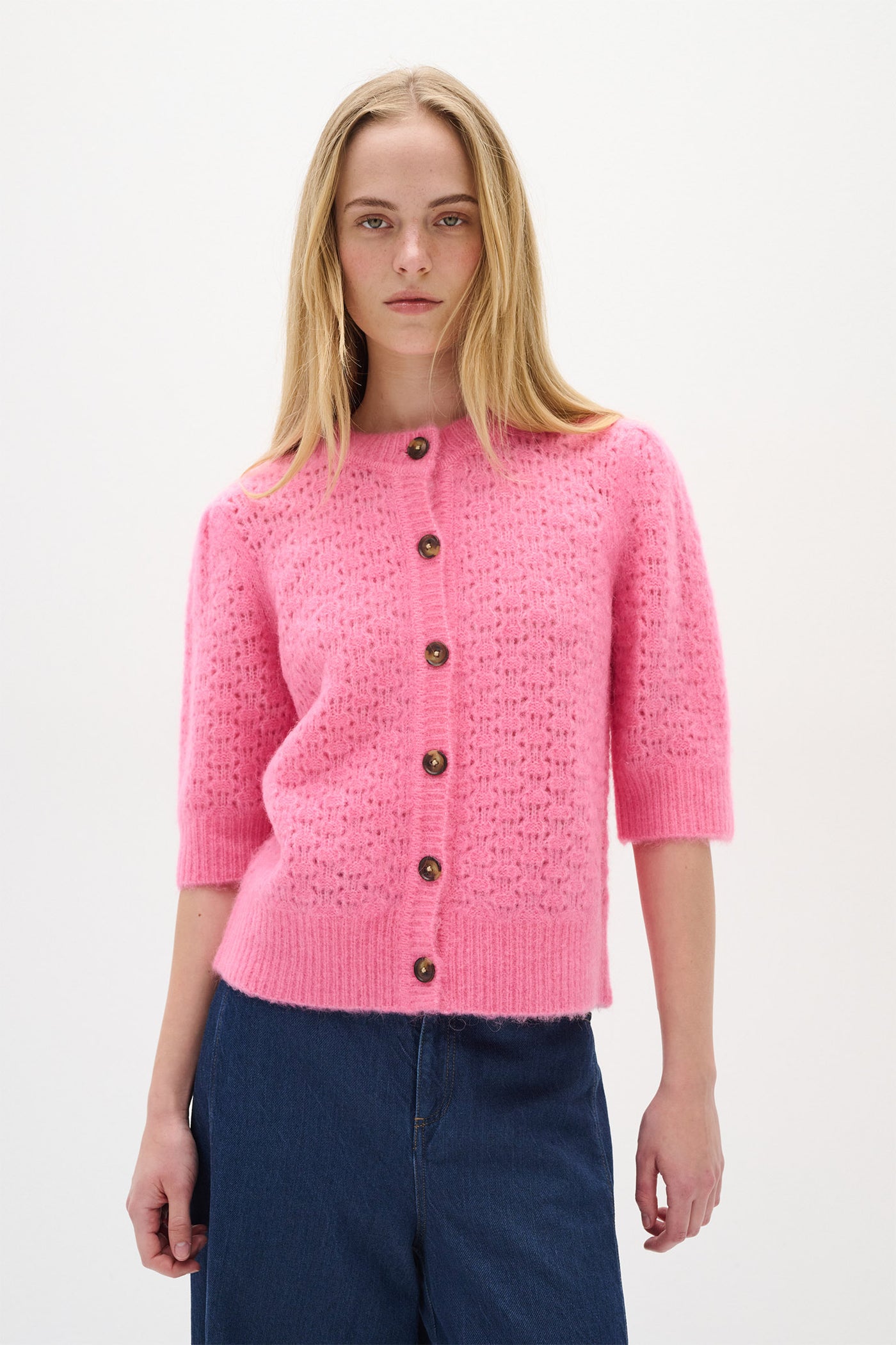 MattieIW ss Cardigan French Rose - 30110042