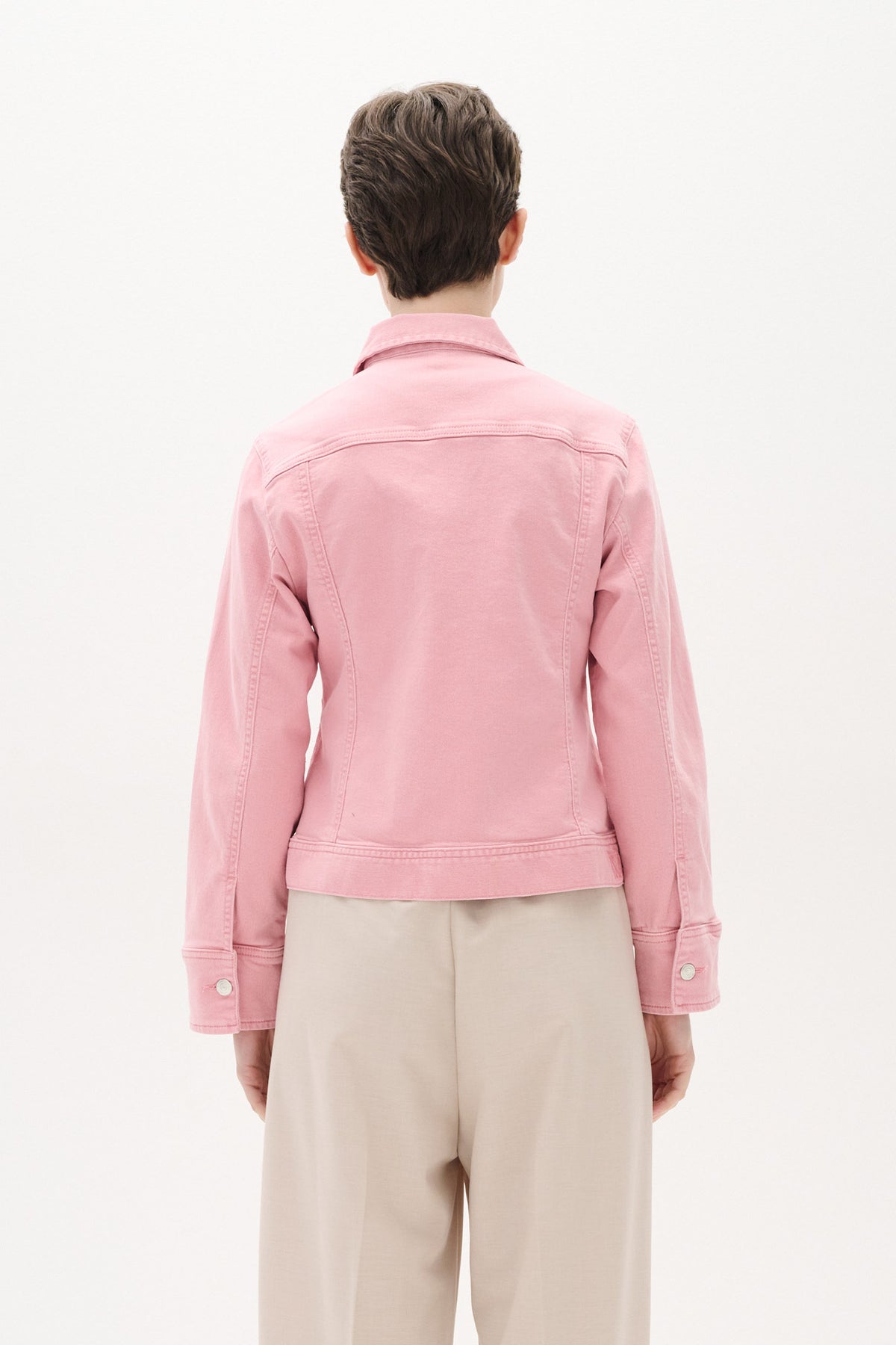 MorieIW Janny Denim Jacket PALE PINK - 30110122