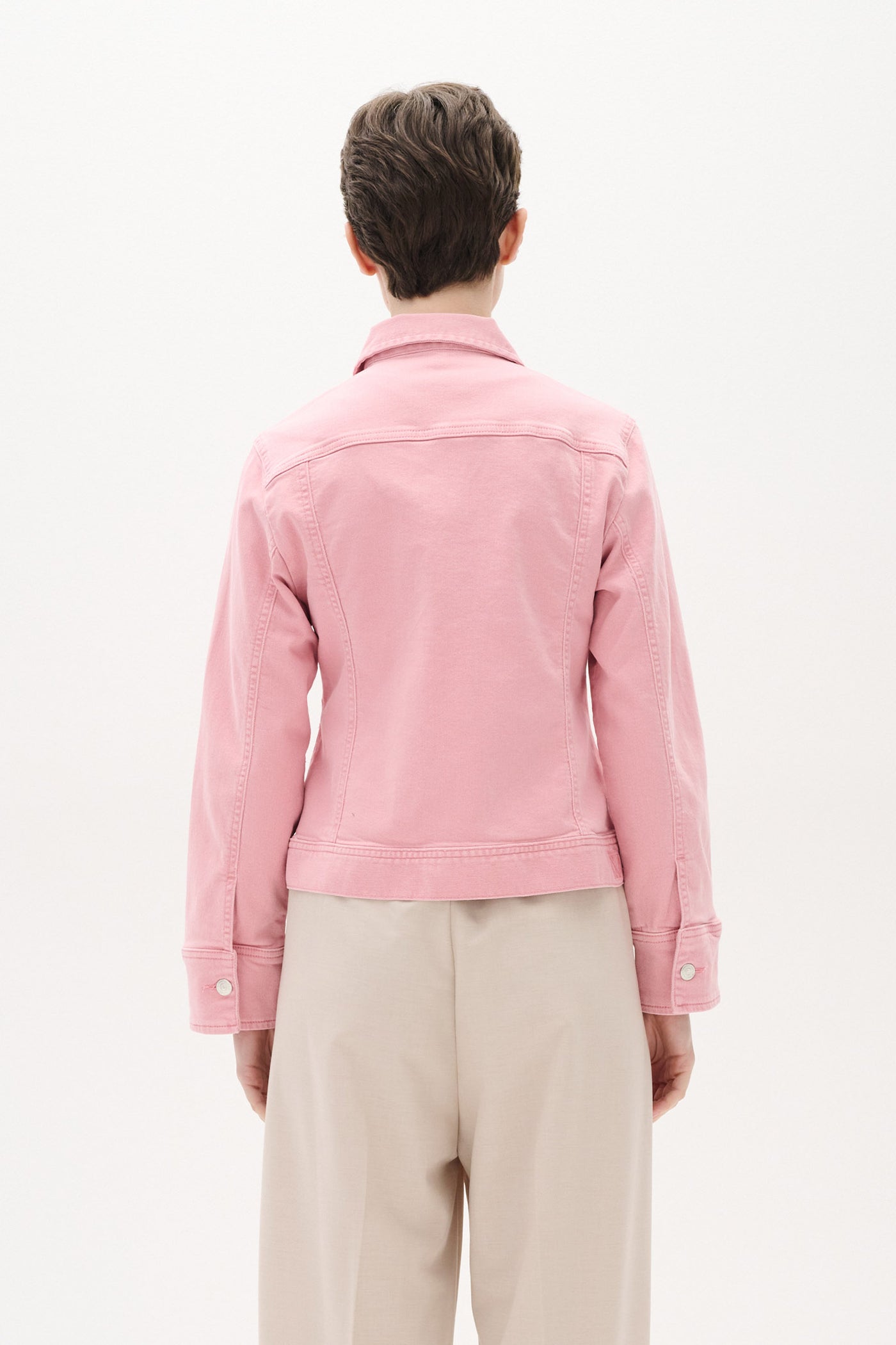 MorieIW Janny Denim Jacket PALE PINK - 30110122