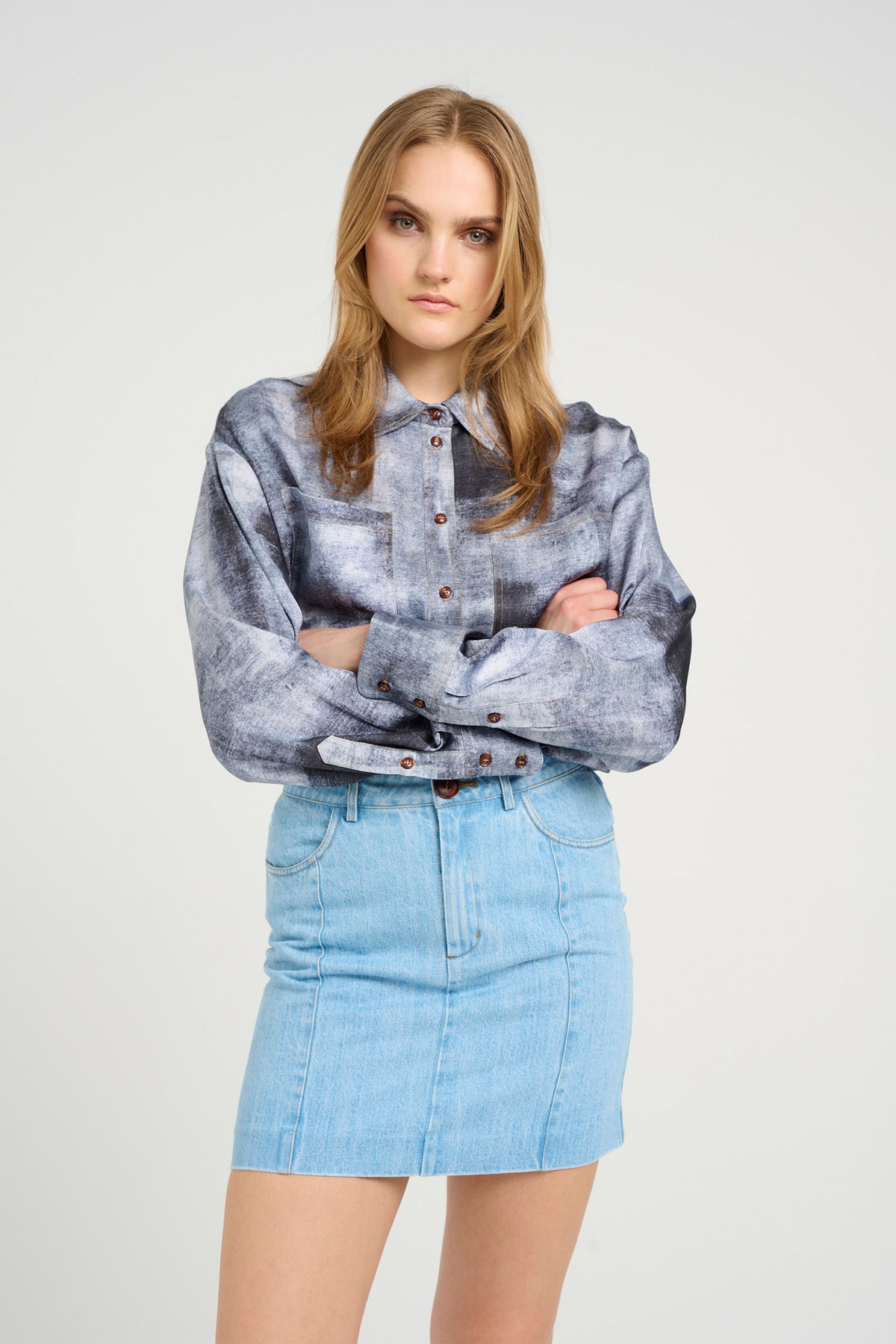 AreenGZ P shirt Blue Denim