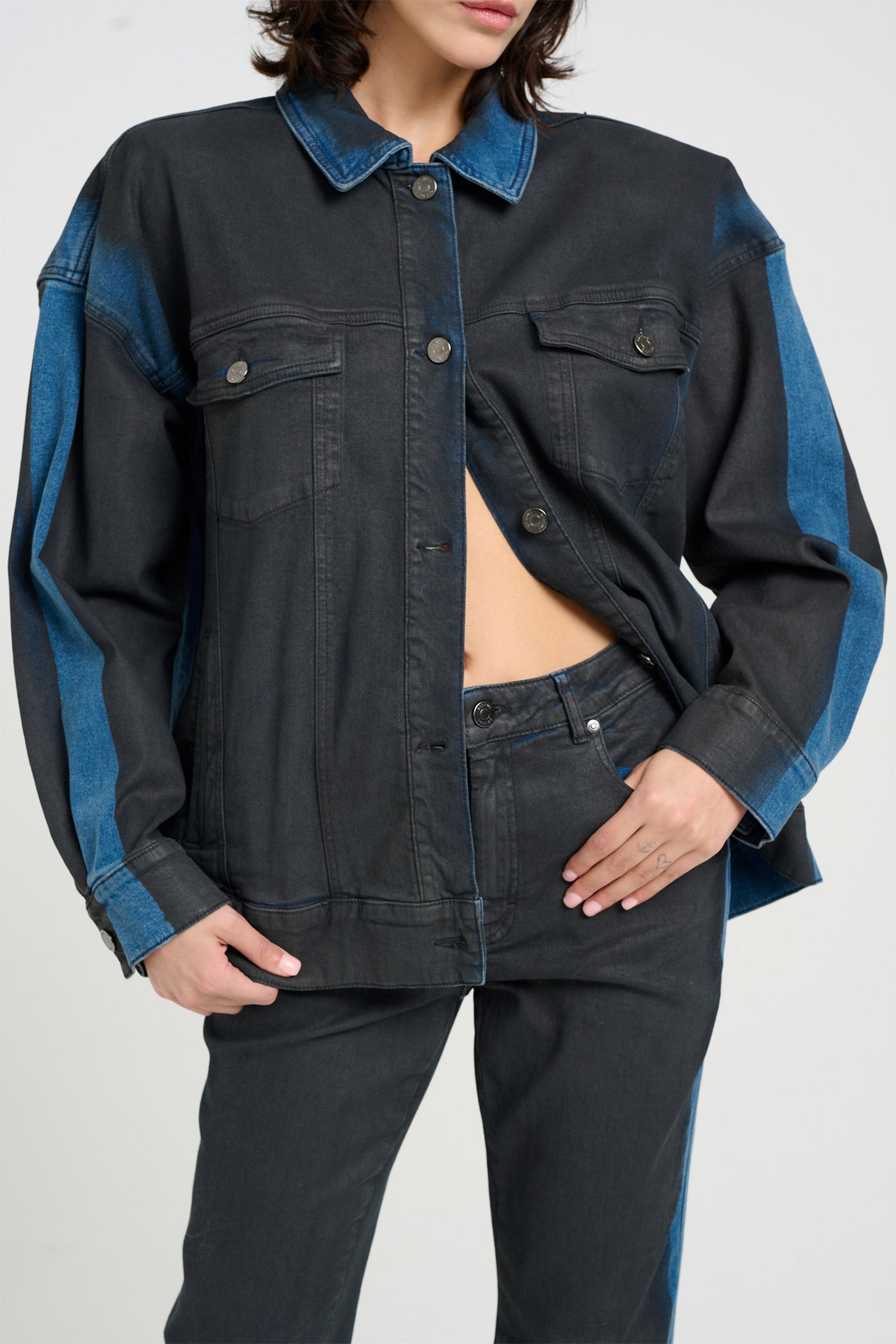 TimmieGZ OZ jacket Blue/black washed