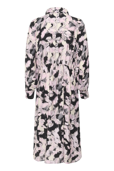 KAvictoria Shirt Dress Black/Pink Graphic Strokes - 10509350 Thumbnail