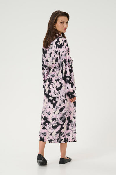KAvictoria Shirt Dress Black/Pink Graphic Strokes - 10509350 Thumbnail