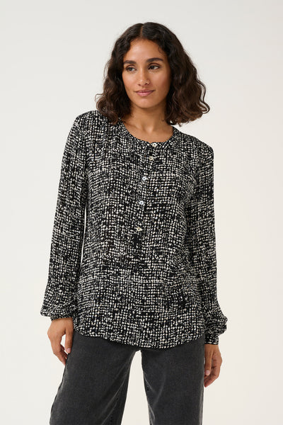 KApollie Amber Blouse Black/Turtledove Graphic Dot - 10509535 Thumbnail